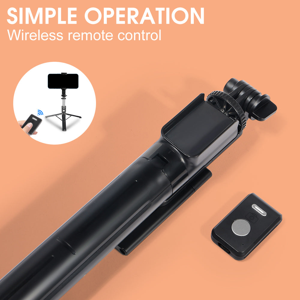 Wireless Bluetooth Selfie Tripod Stick with Remote