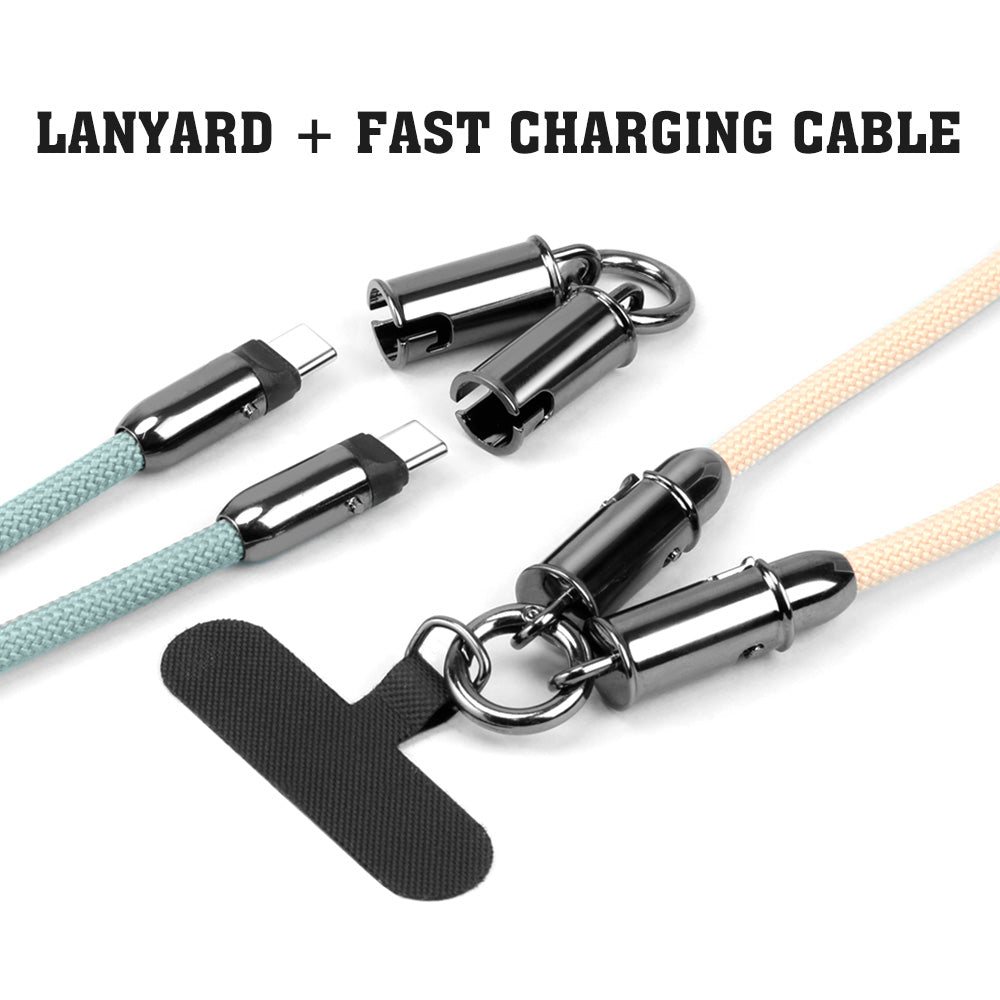USB C TYPE-C Fast Cable Adapter Crossbody Strap Lanyard