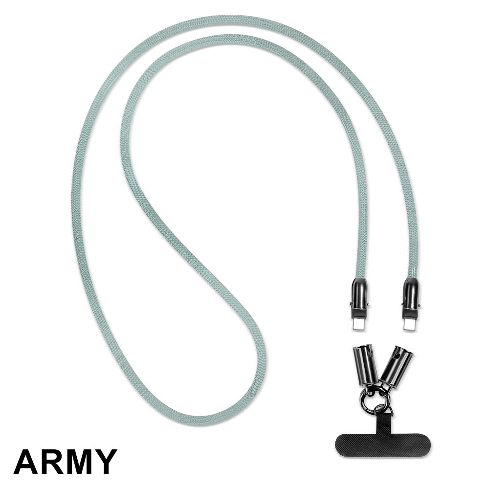 USB C TYPE-C Fast Cable Adapter Crossbody Strap Lanyard