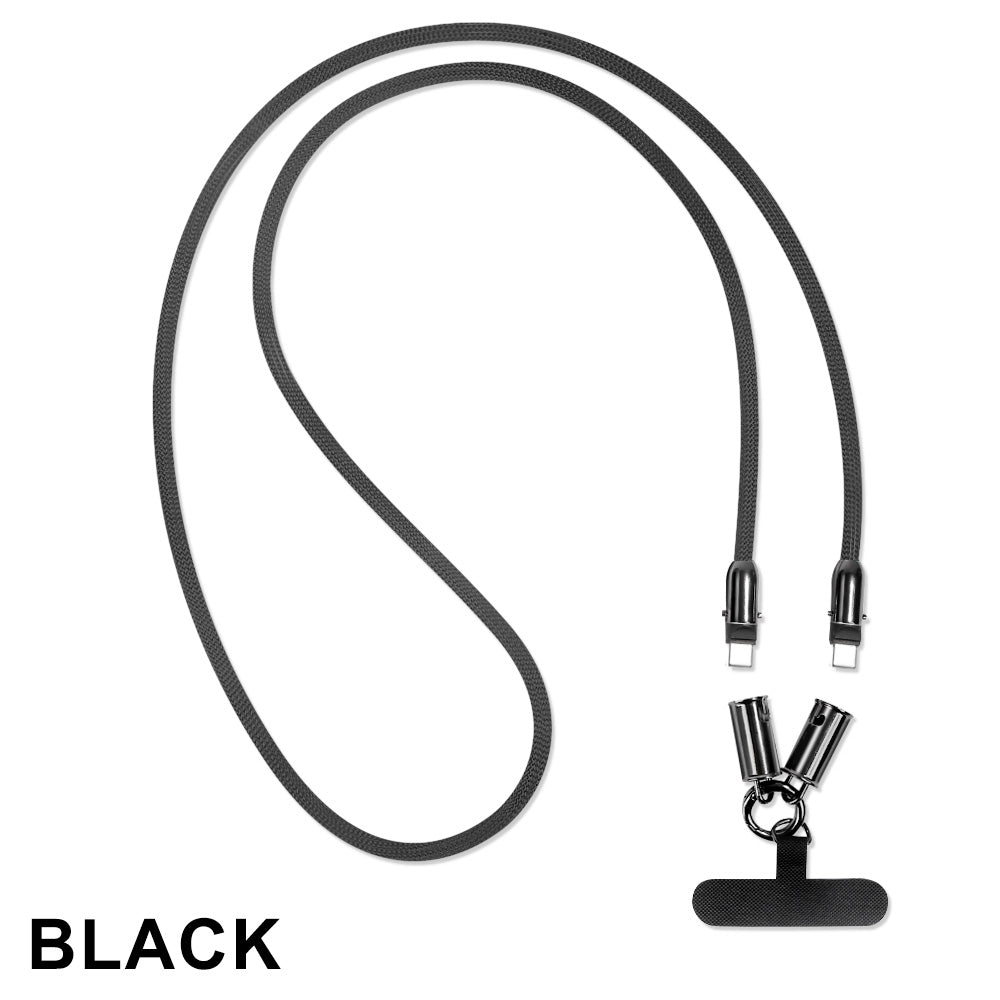 USB C TYPE-C Fast Cable Adapter Crossbody Strap Lanyard