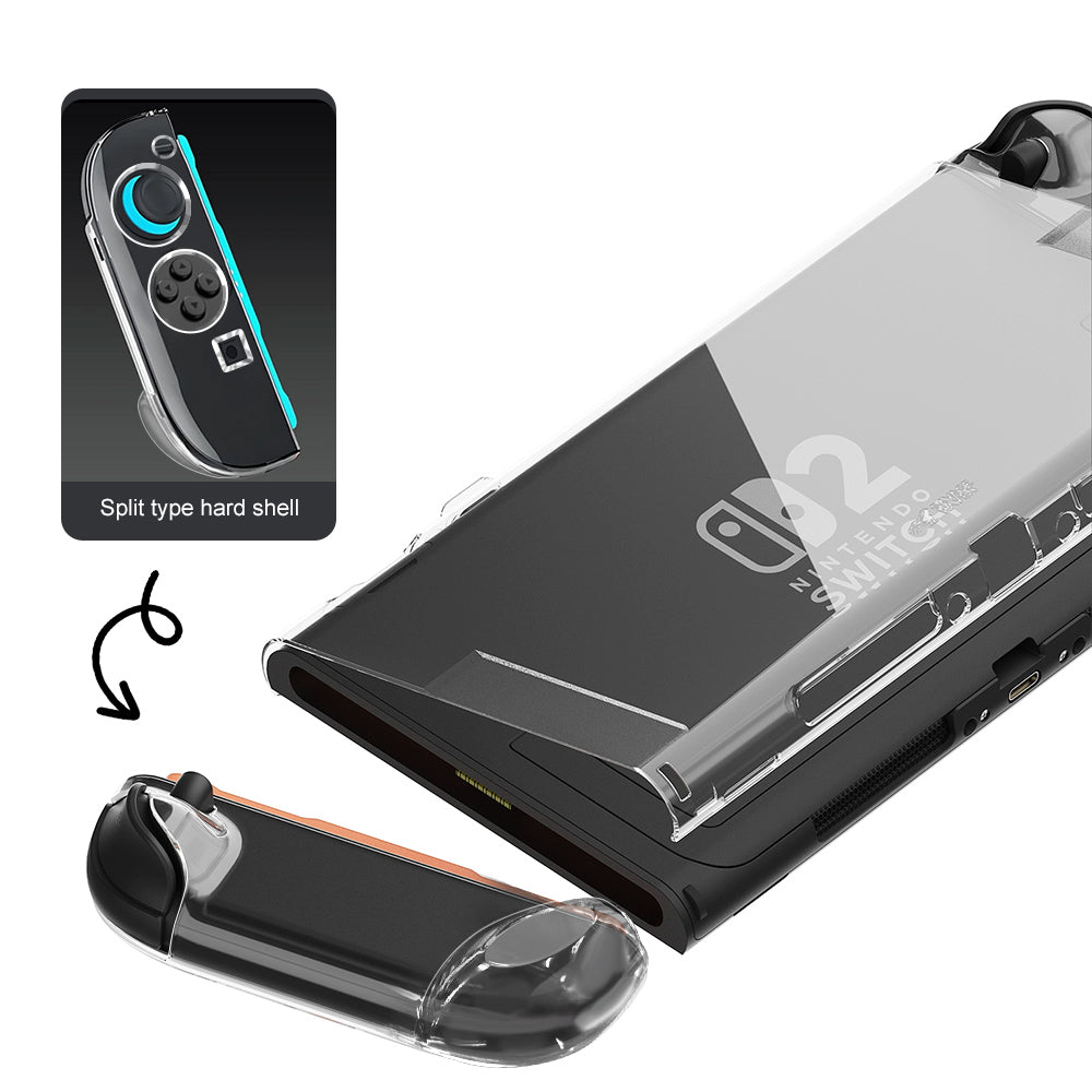 Crystal Clear Protective Hard Case For Nintendo Switch 2 - Eastlakes Electronics