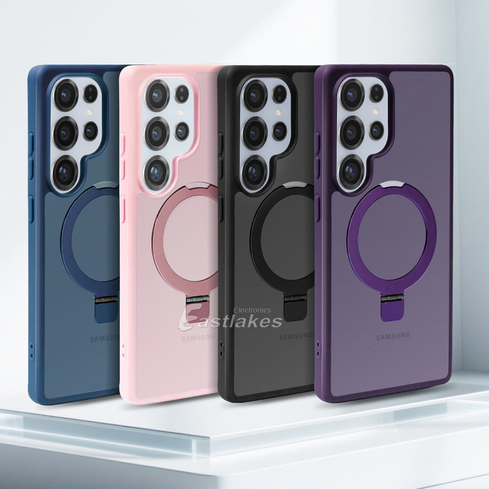 Samsung Galaxy S A Series Case Silicone Shockproof Stand Magnetic Cover - Eastlakes Electronics