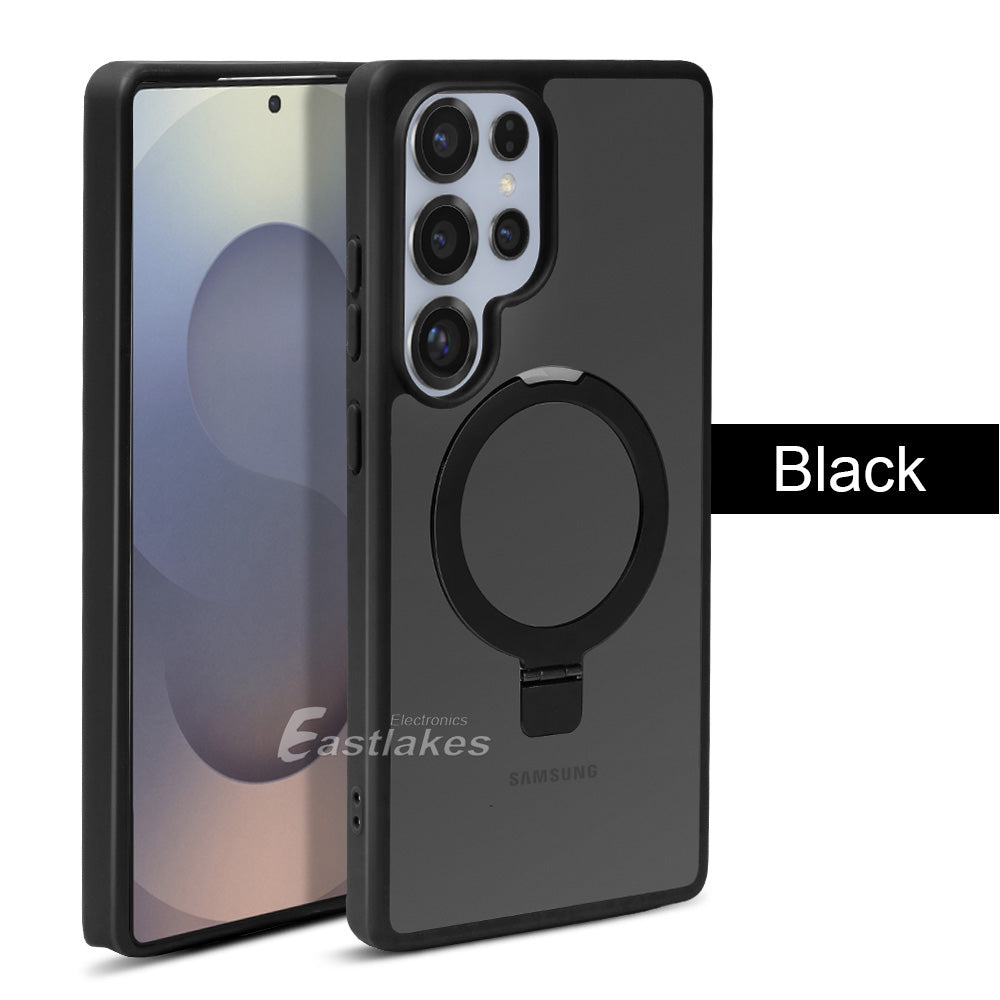Samsung Galaxy S A Series Silicone Magsafe Magnetic Ring Stand Case