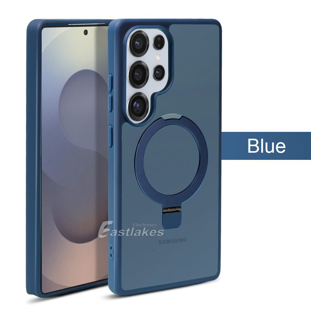 Samsung Galaxy S A Series Silicone Magsafe Magnetic Ring Stand Case