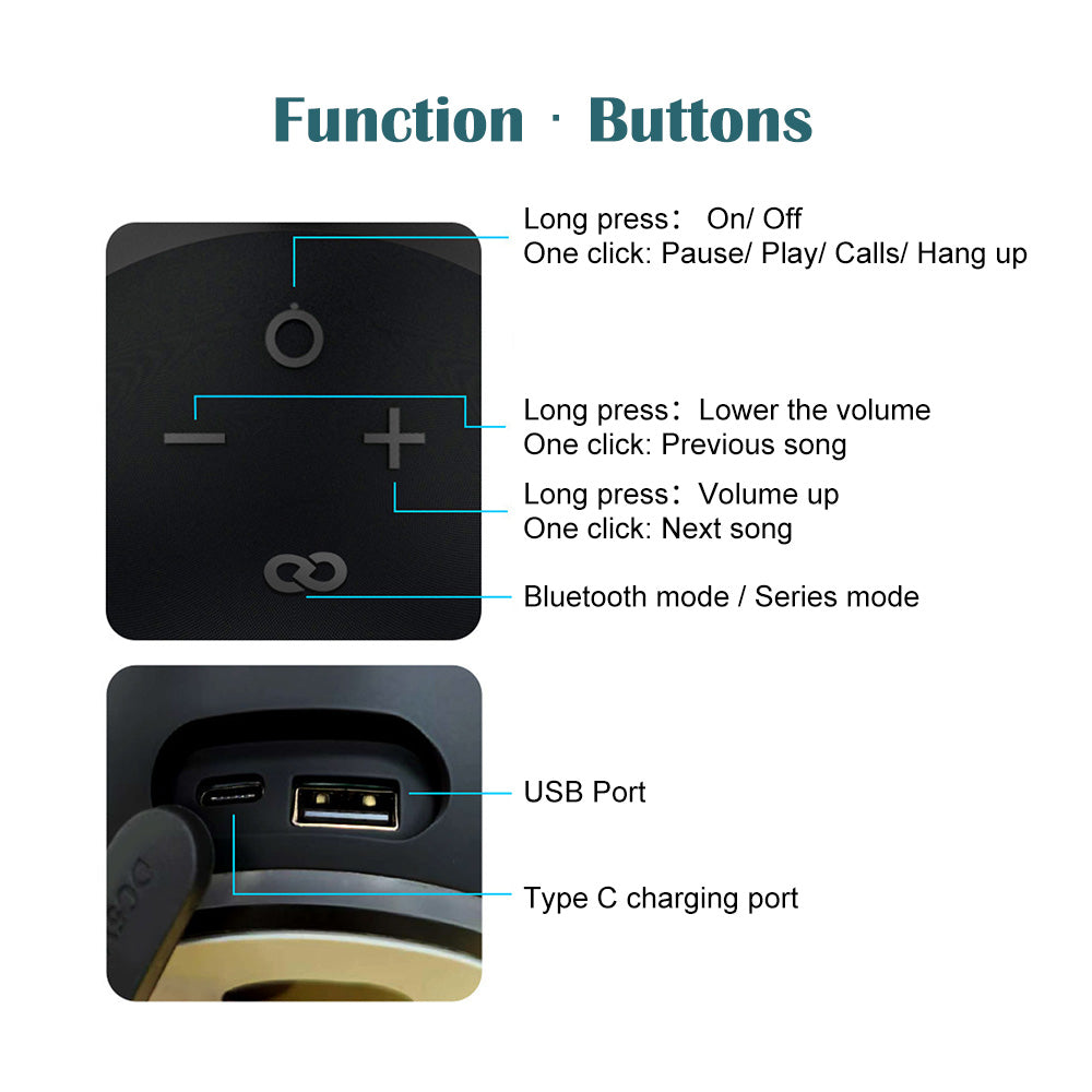 Bluetooth Speaker Subwoofer Compact Powerful Outdoor Indoor Wireless Speaker