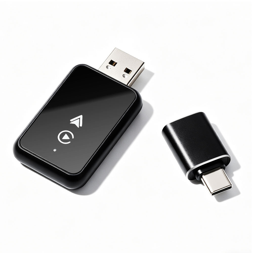 USB Wireless CarPlay Apple & Android Auto Adapter Wired to Wireless WiFi Dongle