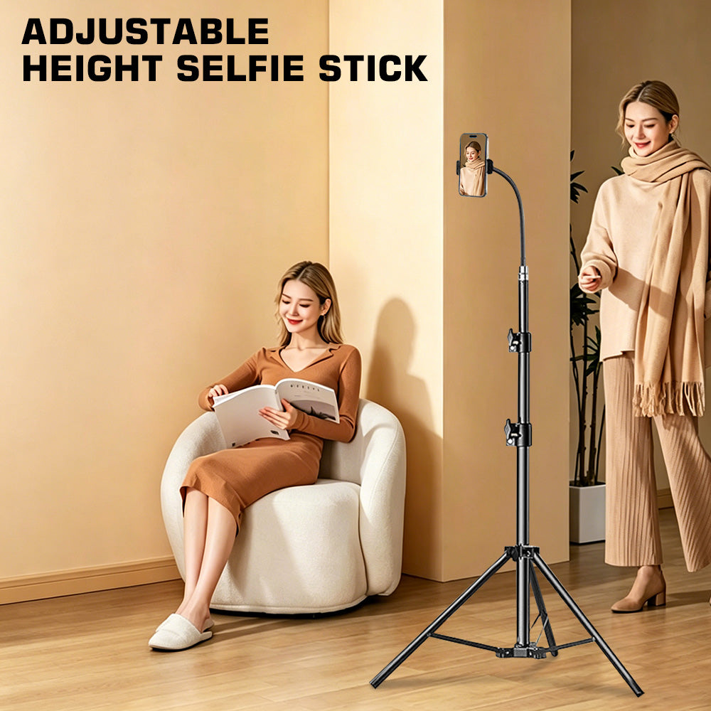 175CM Tall Flexible Phone Tripod with Gooseneck Heavy Duty Phone Tripod Stand