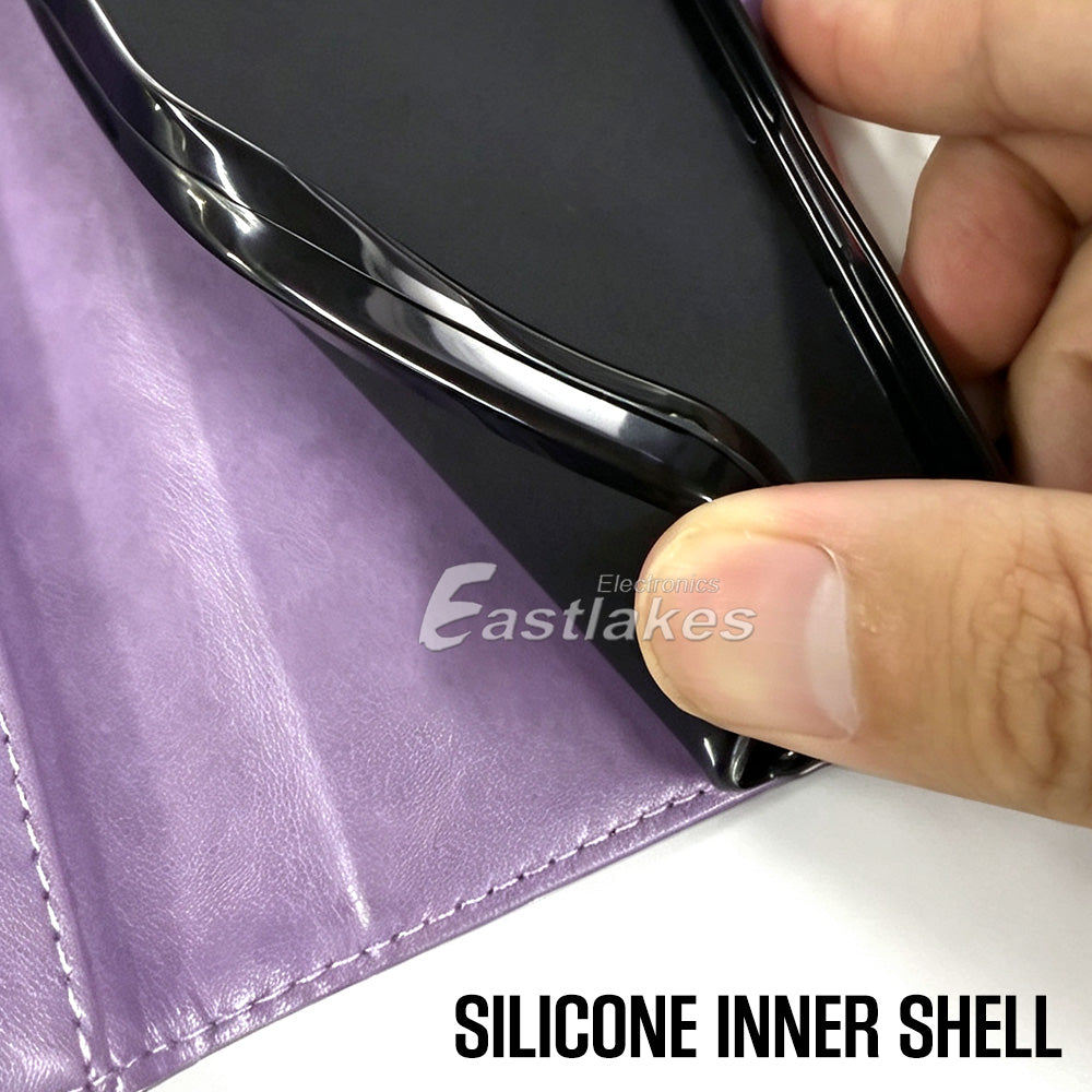 iPhone 18 Pro Series Floral Lace Embossed Leather Flip Wallet Case