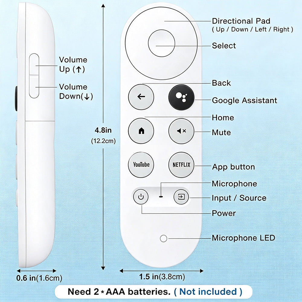 New G9N9N GZRNL For Chromecast 4K Google TV Voice Bluetooth IR Remote Control