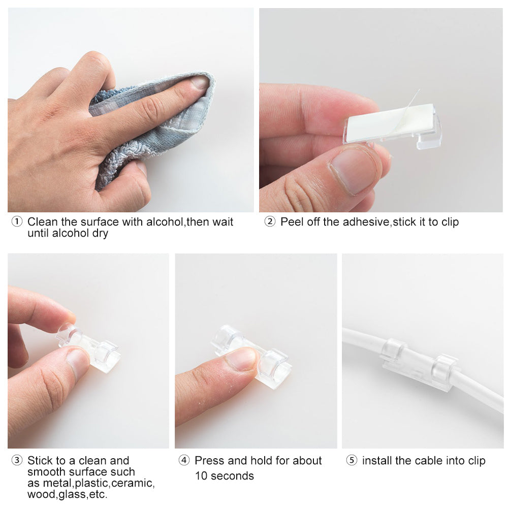 Self-Adhesive Cord Wire Management Organizer