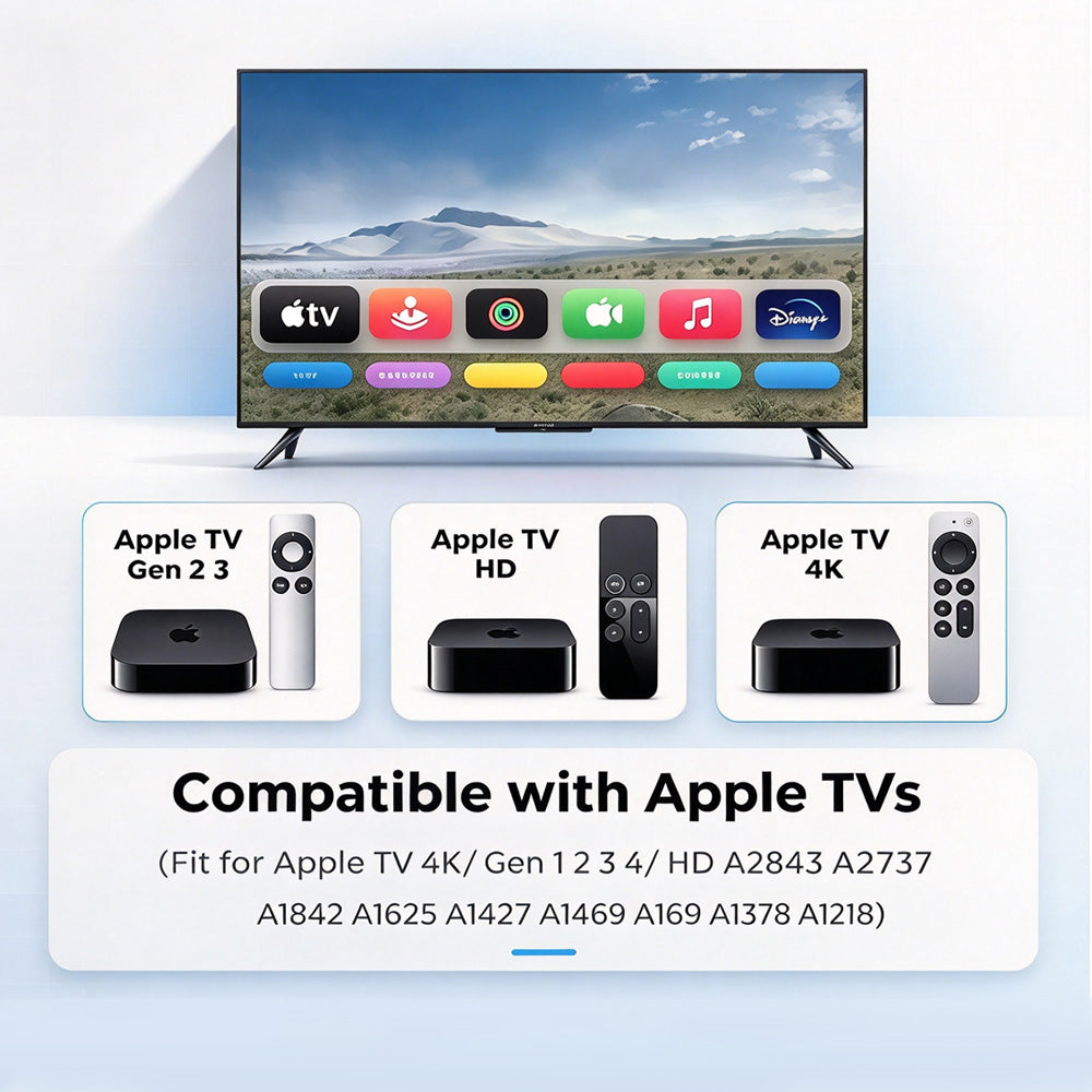 Universal Replacement Remote for Apple TV 4K / HD Gen 1-4 A1469 A1625 A1842 AU
