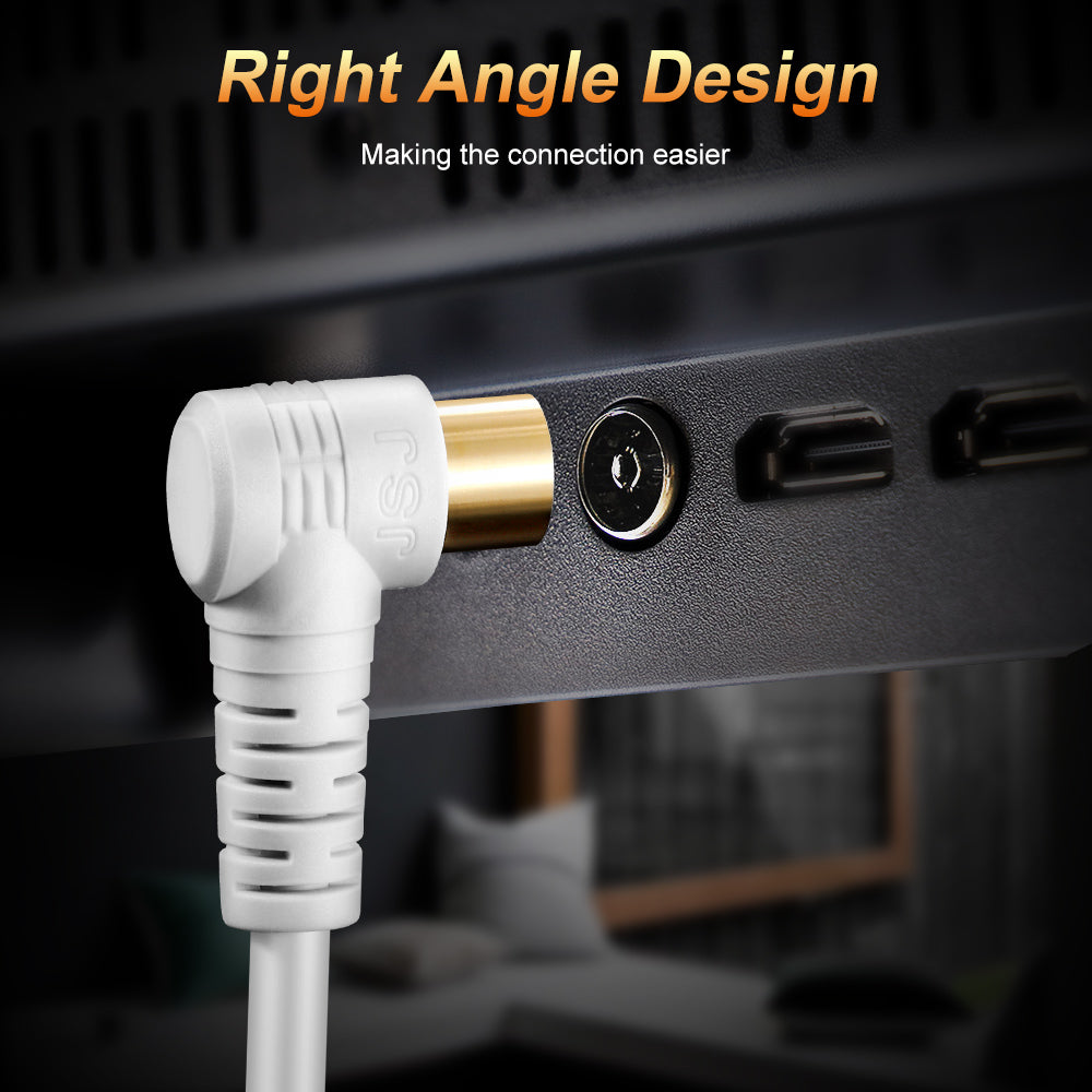 TV Antenna Cable Male to Male Aerial Flylead PAL Coax RG6 Quad shield