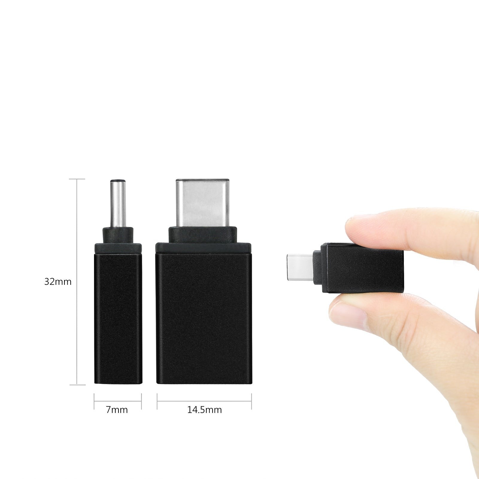 USB-A Female to USB-C Male Type-C OTG Adapter for Charging Data Sync