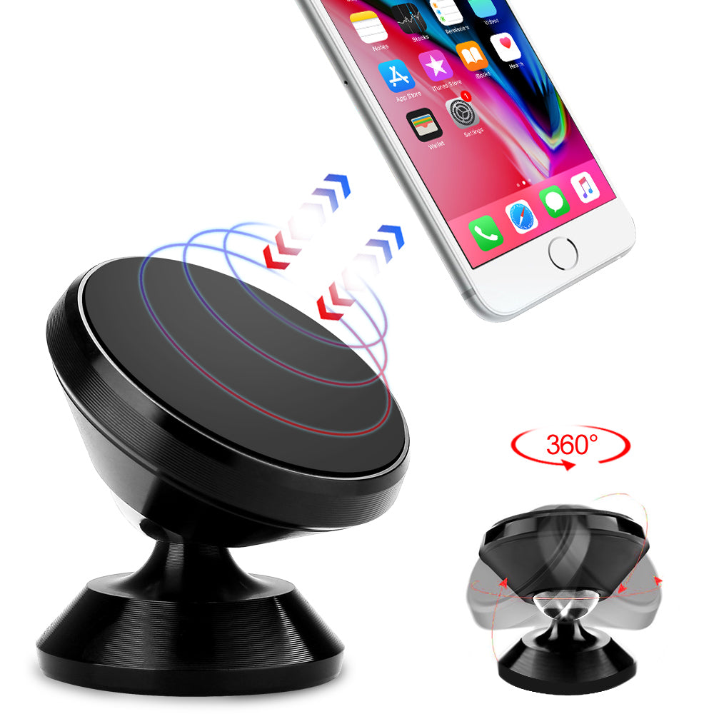 360 Degree Magnetic Car Mount Cell Phone Holder Stand Universal