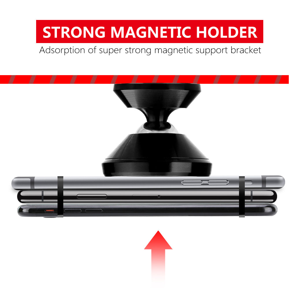 360 Degree Magnetic Car Mount Cell Phone Holder Stand Universal