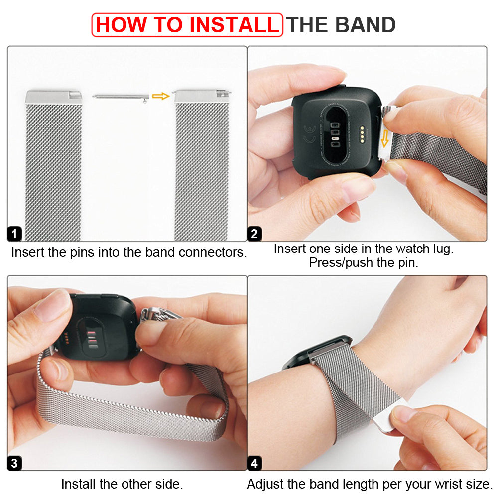 Fitbit Versa/ Versa Lite Milanese Loop Band - Eastlakes Electronics