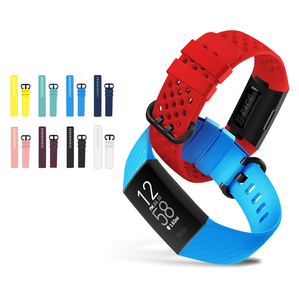 Fitbit Charge 3 and 4 Silicone Sport Watch Strap Band - Eastlakes Electronics