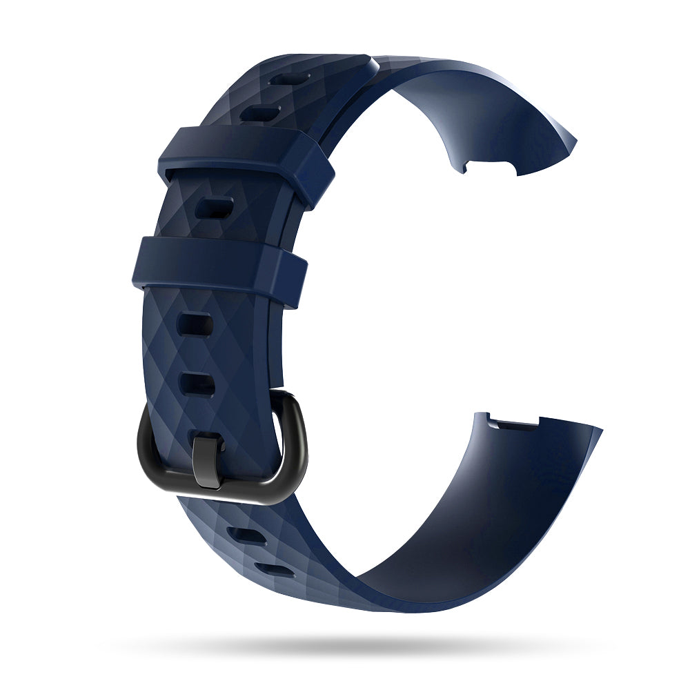 Fitbit Charge 3 and 4 Silicone Sport Watch Strap Band Navy Blue - Eastlakes Electronics