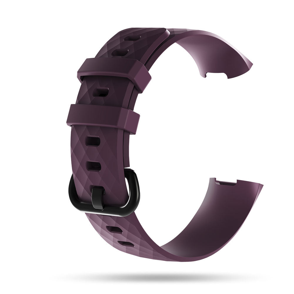 Fitbit Charge 3 and 4 Silicone Sport Watch Strap Band Dark Purple - Eastlakes Electronics