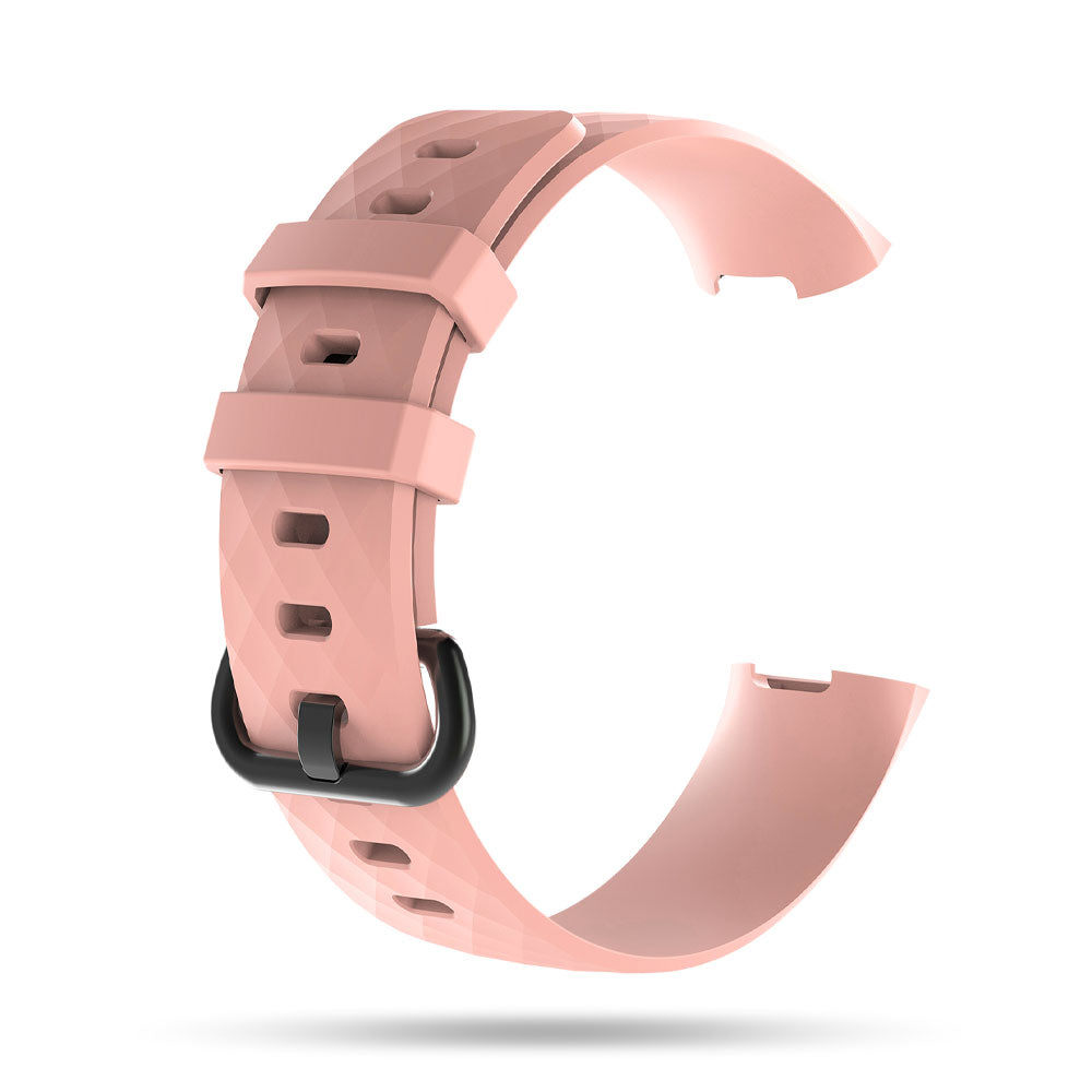 Fitbit Charge 3 and 4 Silicone Sport Watch Strap Band Pink - Eastlakes Electronics
