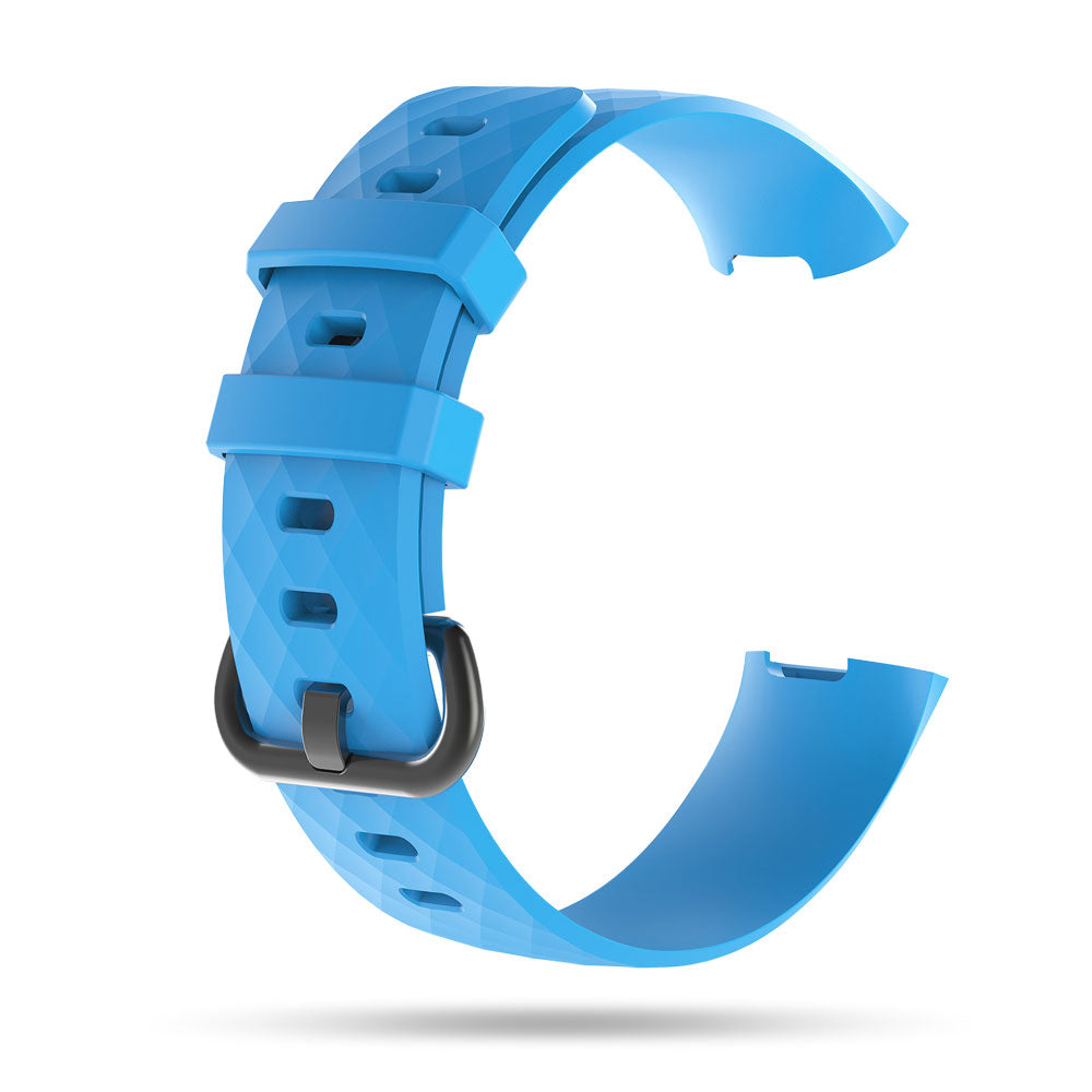 Fitbit Charge 3 and 4 Silicone Sport Watch Strap Band Blue - Eastlakes Electronics