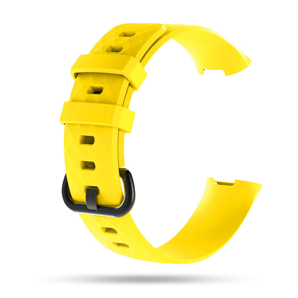 Fitbit Charge 3 and 4 Silicone Sport Watch Strap Band Yellow - Eastlakes Electronics
