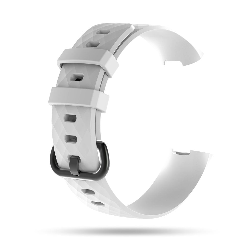Fitbit Charge 3 and 4 Silicone Sport Watch Strap Band White - Eastlakes Electronics