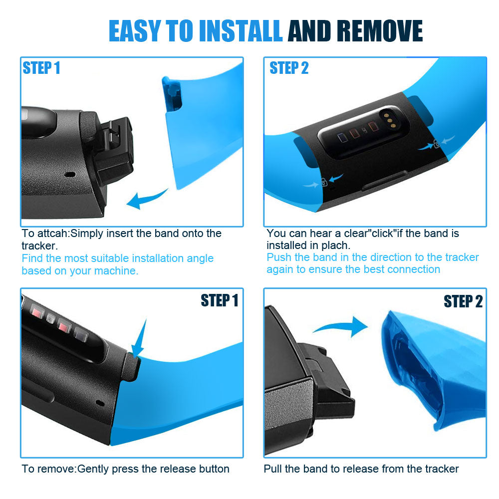 Fitbit Charge 3 and 4 Silicone Sport Watch Strap Band - Eastlakes Electronics