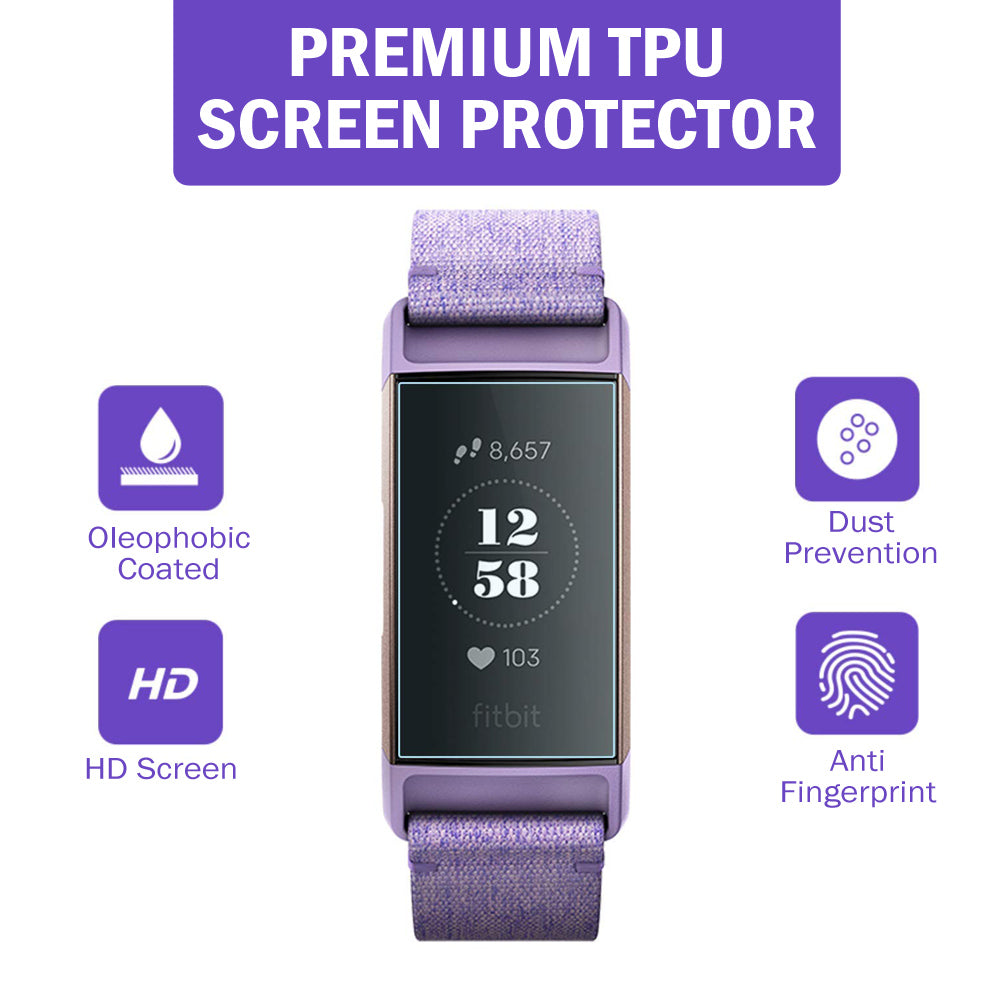 Fitbit Charge 3 and Charge 4 TPU Screen Protector Film - Eastlakes Electronics