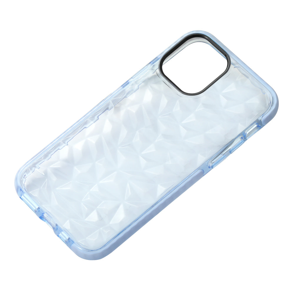 iPhone Clear Silicone Geometric Bumper Case Blue - Eastlakes Electronics