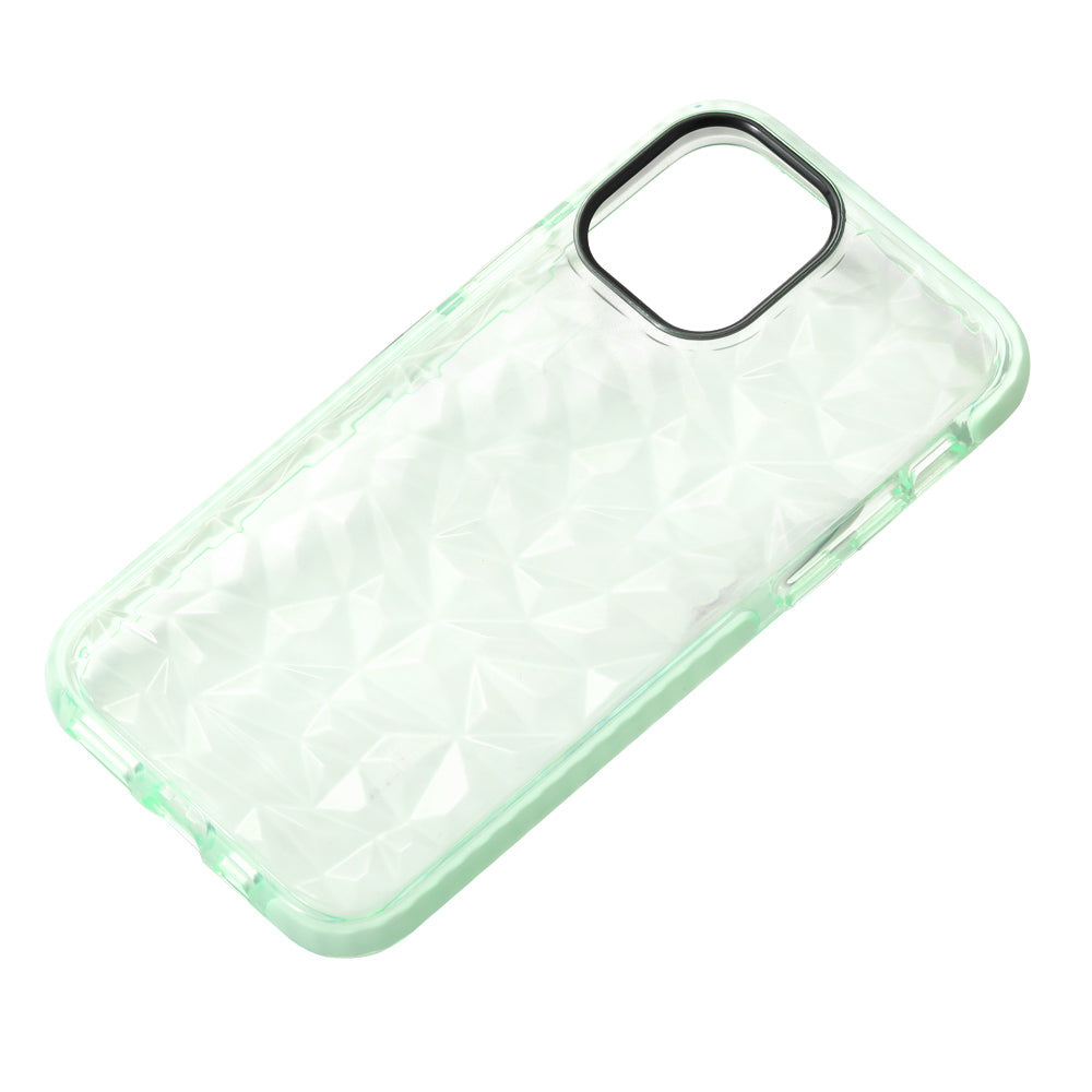 iPhone Clear Silicone Geometric Bumper Case Green - Eastlakes Electronics