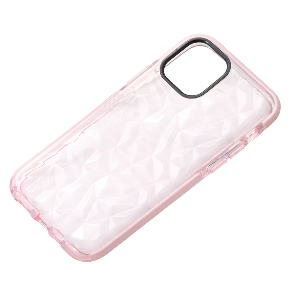 iPhone Clear Silicone Geometric Bumper Case Pink - Eastlakes Electronics
