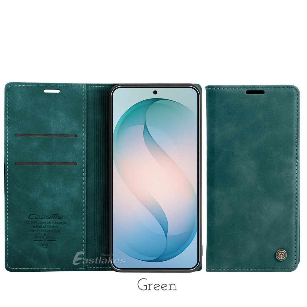 Leather Flip Wallet Case for Samsung Galaxy S26 Plus S25 FE S20 S21 S22 Ultra 5G