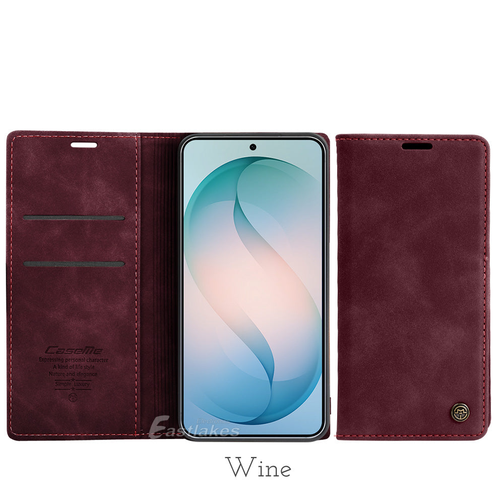 Leather Flip Wallet Case for Samsung Galaxy S26 Plus S25 FE S20 S21 S22 Ultra 5G