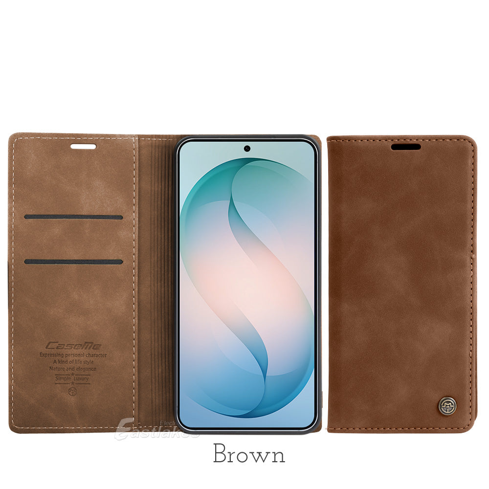 Leather Flip Wallet Case for Samsung Galaxy S26 Plus S25 FE S20 S21 S22 Ultra 5G