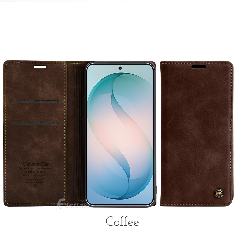 Leather Flip Wallet Case for Samsung Galaxy S26 Plus S25 FE S20 S21 S22 Ultra 5G