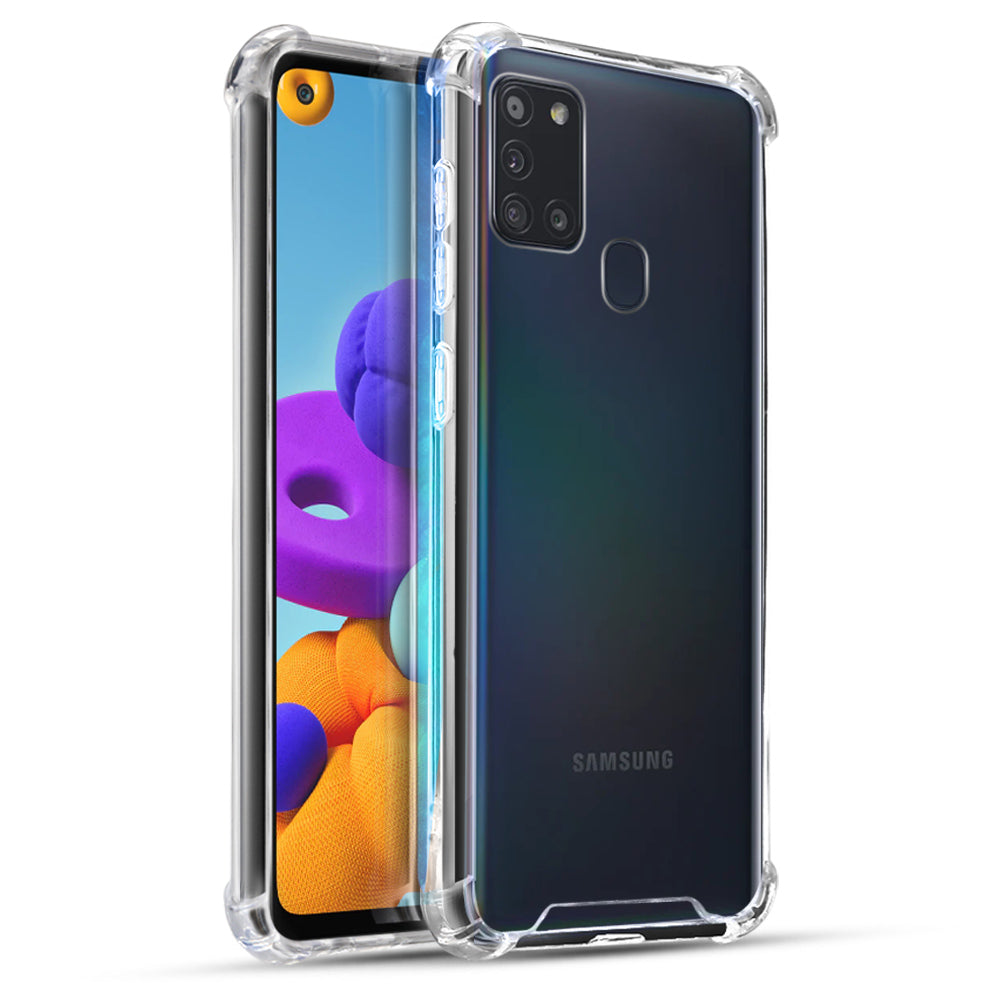 Clear Silicone Shockproof Bumper Case for Samsung Galaxy A21s