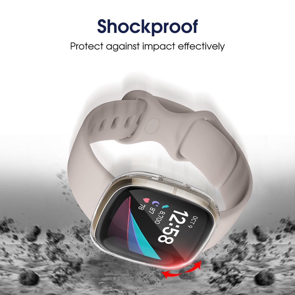 Fitbit Versa 3 Clear Silicone TPU Protection Case - Eastlakes Electronics