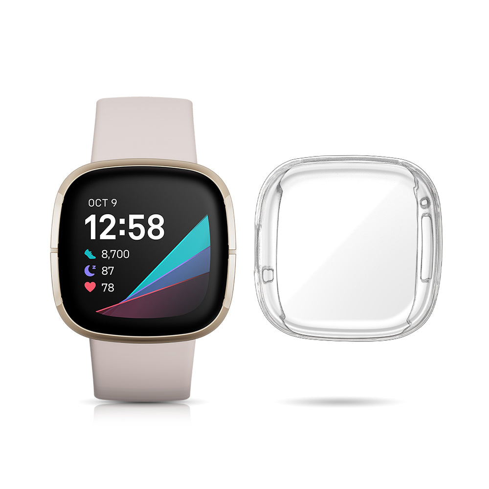 Fitbit Sense Clear Silicone TPU Protection Case