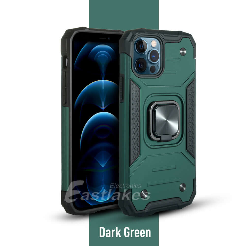 Apple iPhone 15 Plus Pro Max Heavy Duty Magnetic Phone Case Dark Green- Eastlakes Electronics