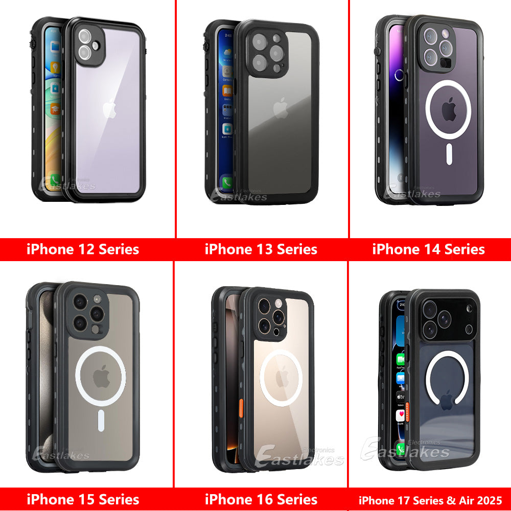 Black Waterproof Case For Apple iPhone