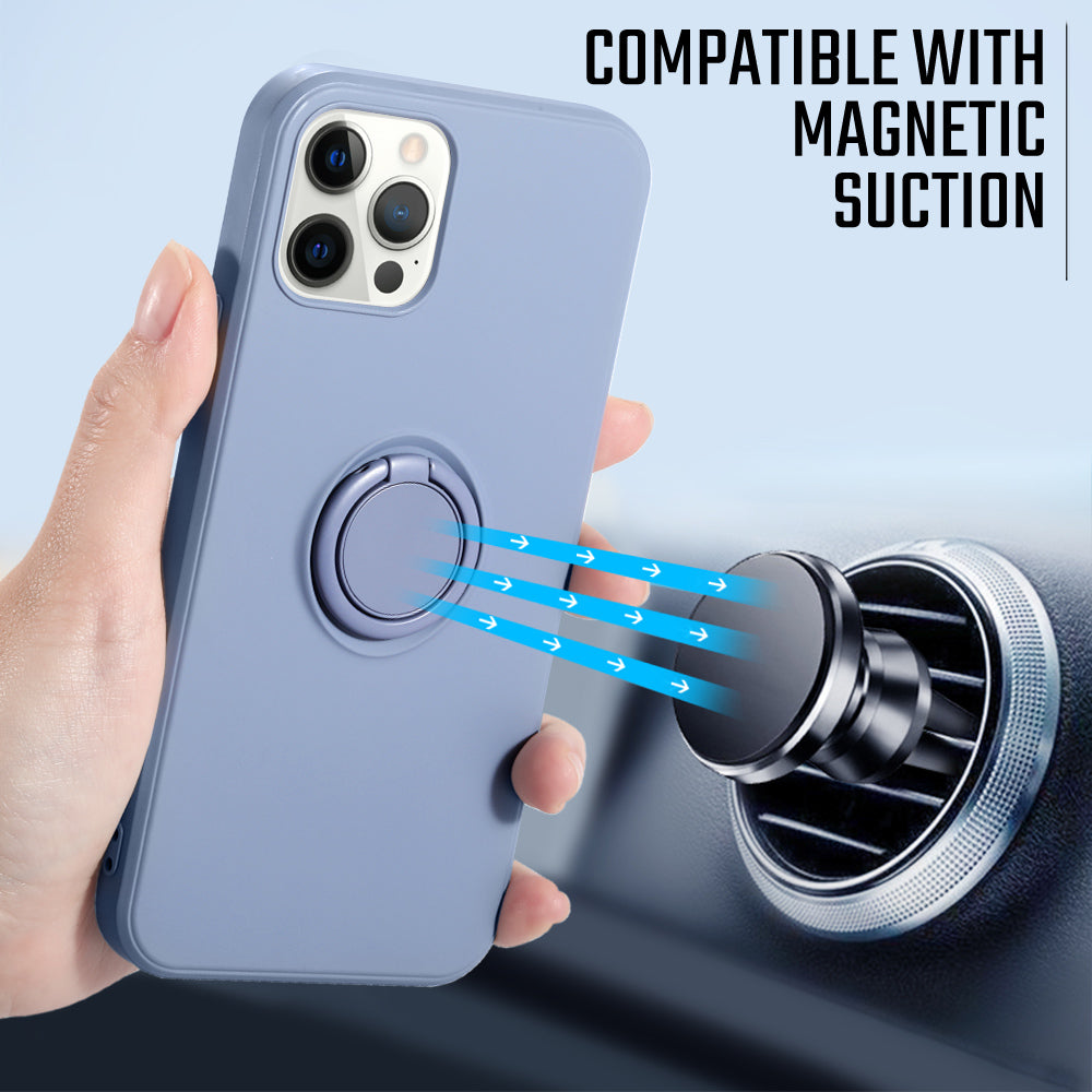 iPhone 12 Series Silcone Ring Holder Magnetic Case Pro Max - Eastlakes Electronics