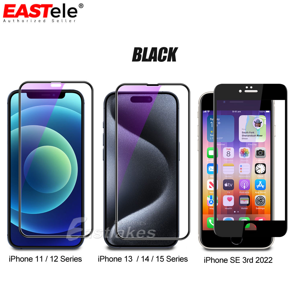 2 Pack - EASTele Apple iPhone Anti Blue Light Tempered Glass Screen Protector