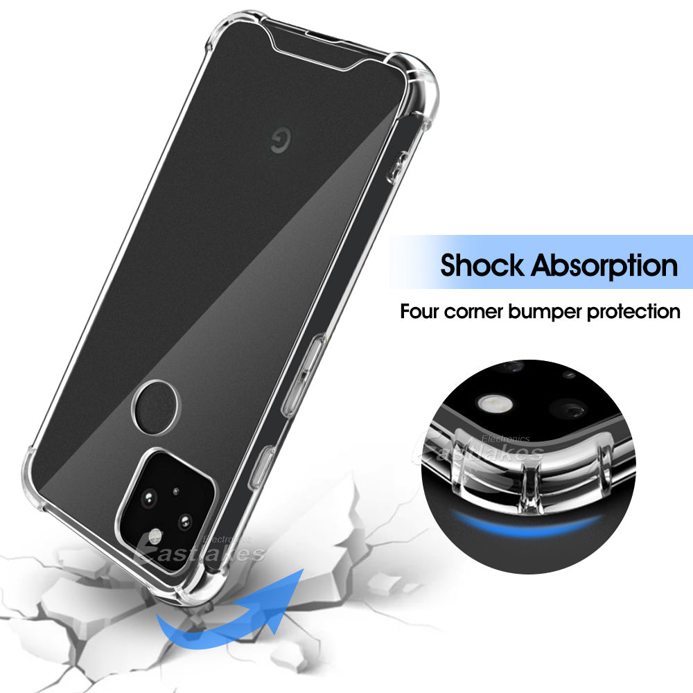 Clear Shockproof Silicone Case for Google Pixel 5 6a 6 6 Pro - Eastlakes Electronics Sydney Australia
