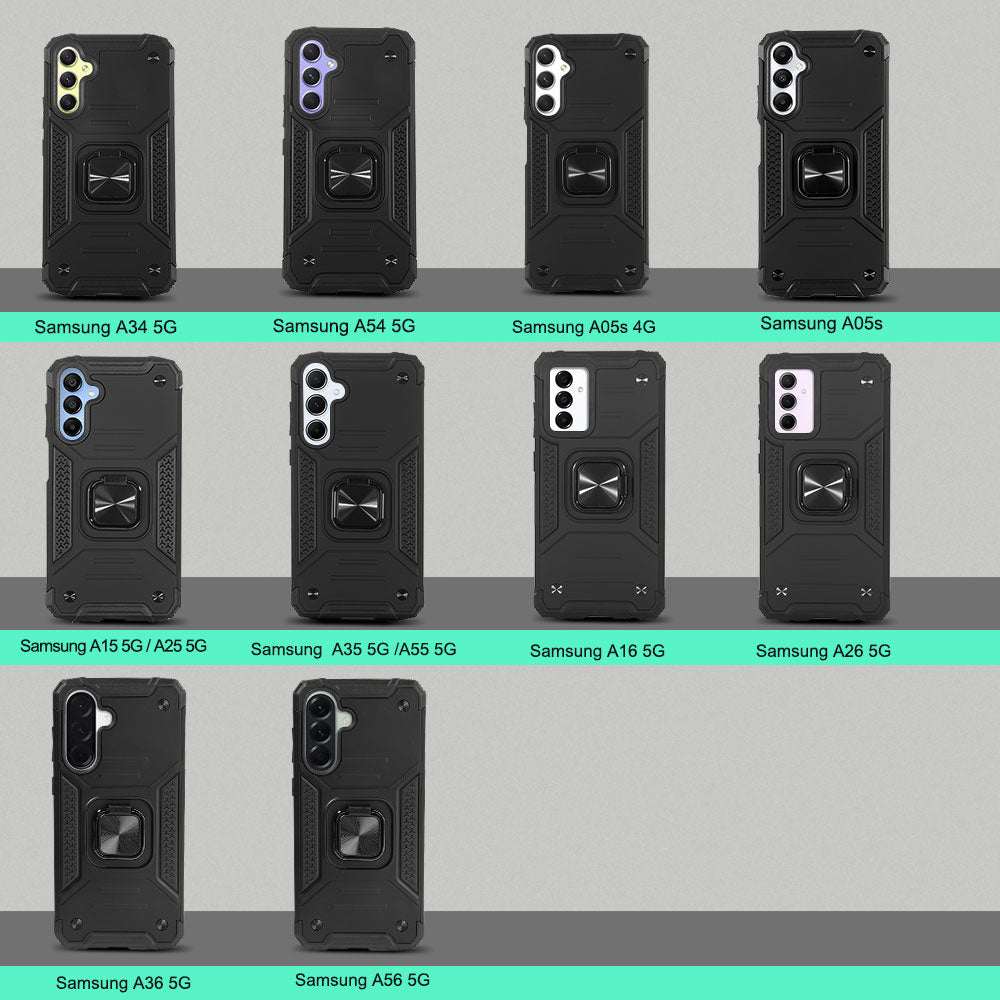 Heavy Duty Silicone Magnetic Ring Holder Stand Cover Samsung Galaxy A Series