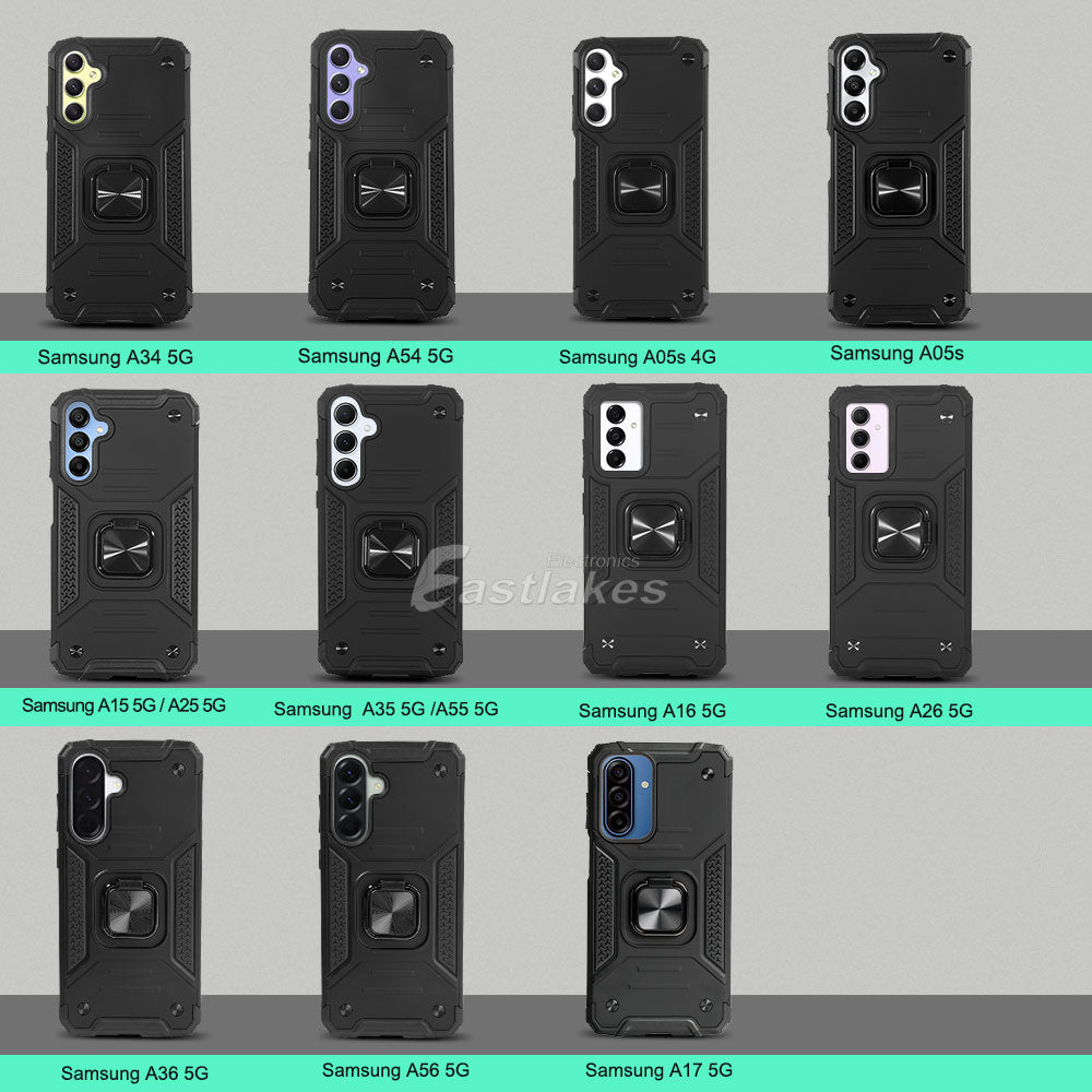 Heavy Duty Silicone Magnetic Ring Holder Stand Cover Samsung Galaxy A Series