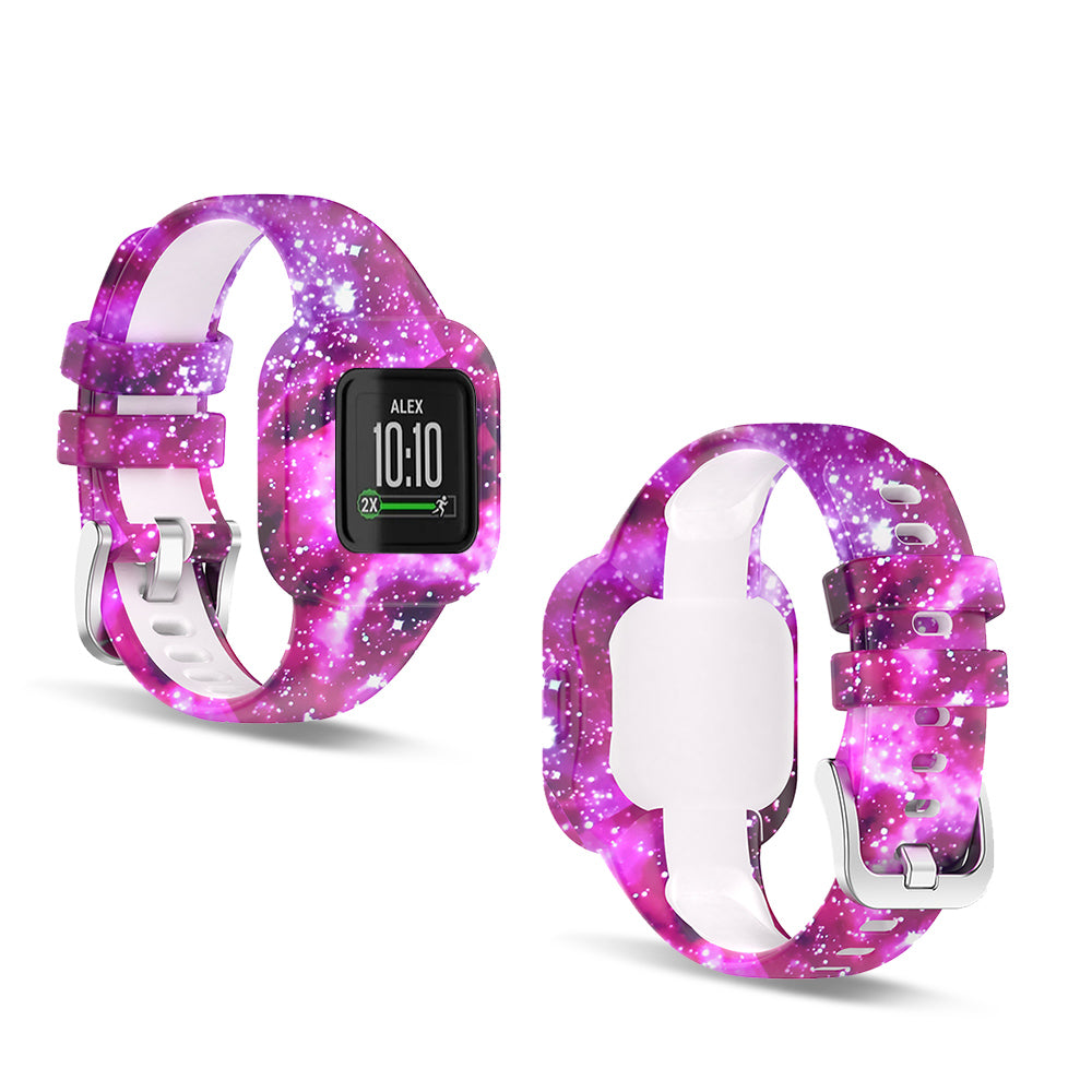 Garmin VivoFit Jr 3 Replacement Silicone Band Strap Case Purple Galaxy - Eastlakes Electronics