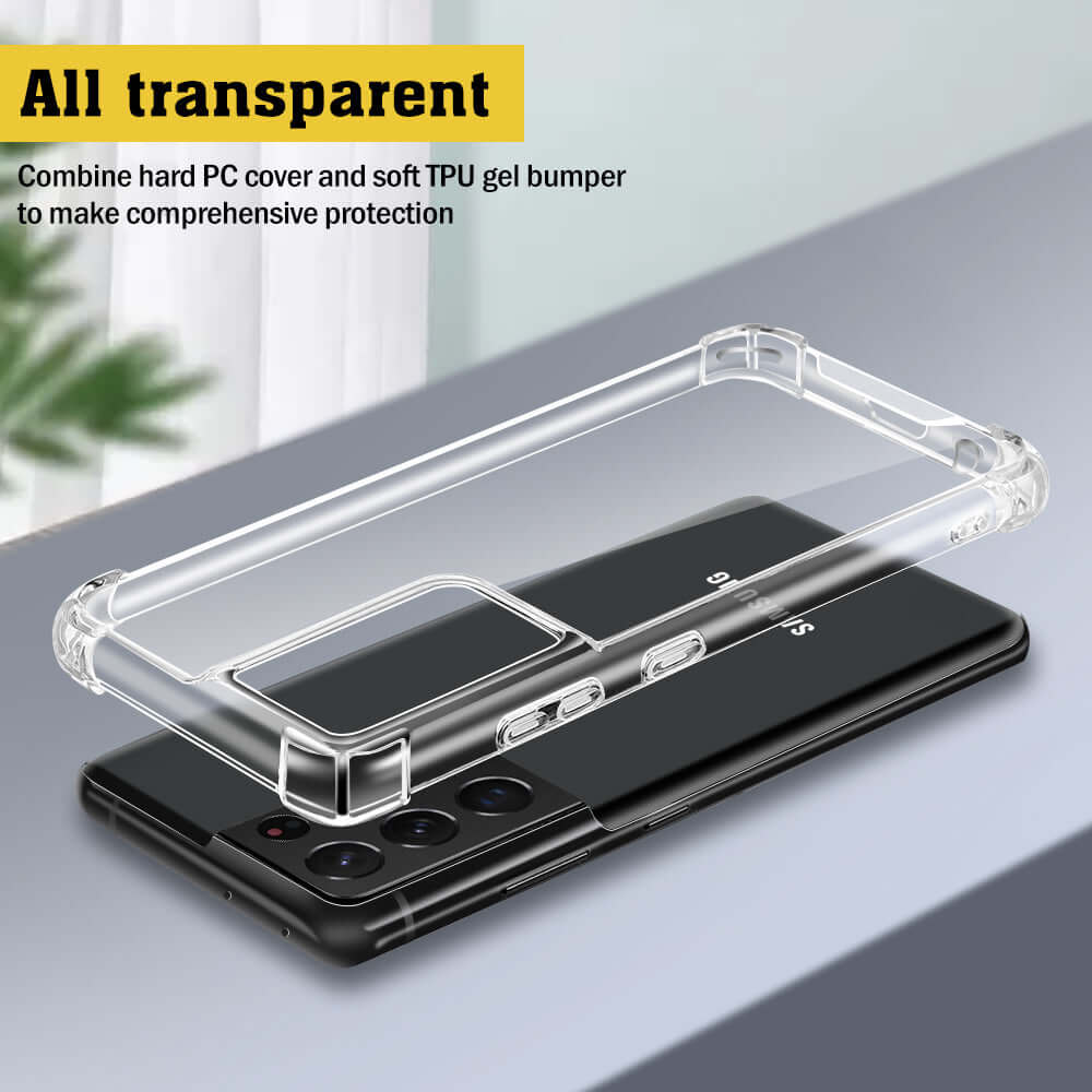 Shockproof Clear Case Cover for Samsung Galaxy S10 S9 S8 Plus Note 10 9 S20 S21 Note 20 S22 Ultra - Eastlakes ElectronicsShockproof Clear Silicone Case Cover for Samsung Galaxy S8 Plus - Eastlakes Electronics