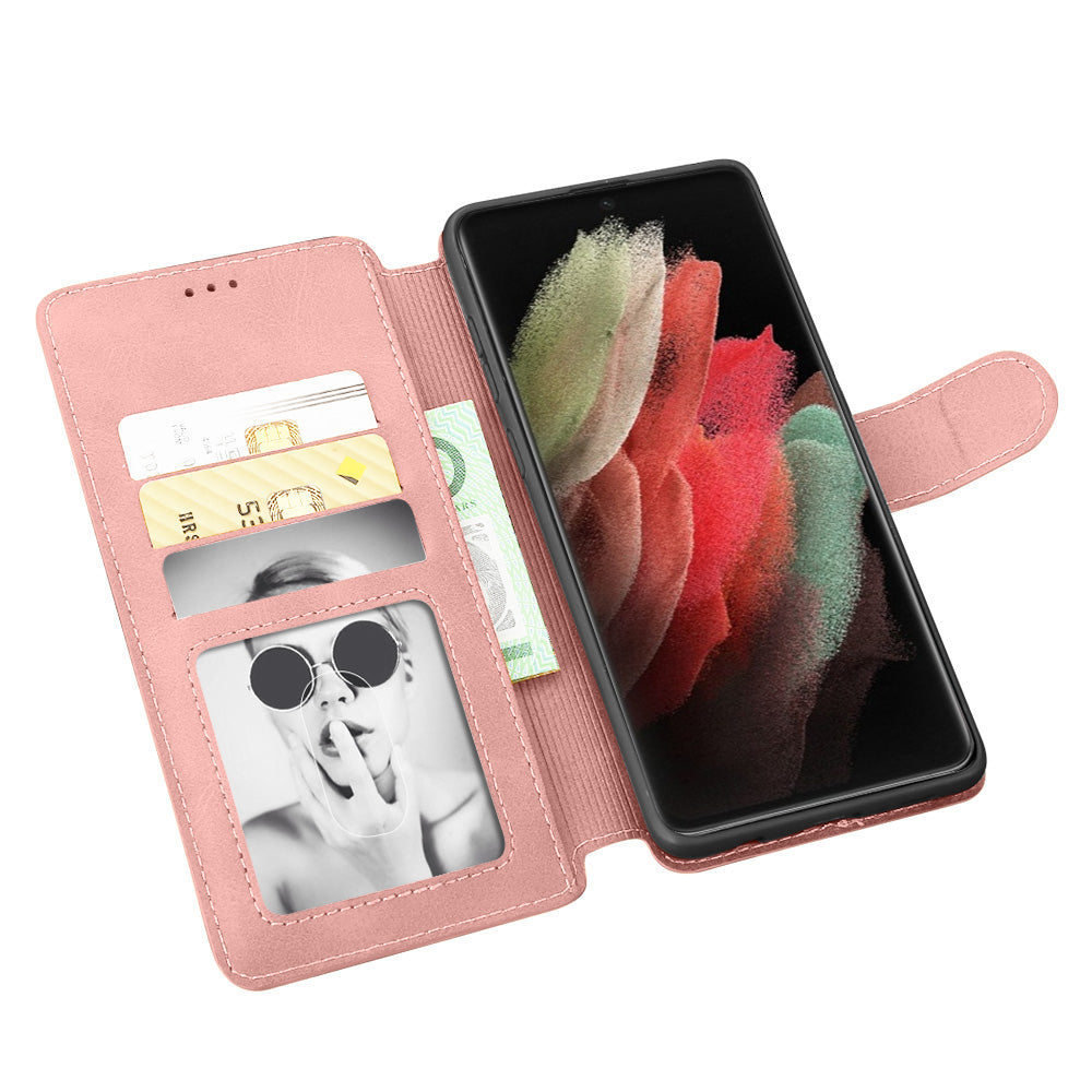 Leather Flip Wallet Case for Samsung Galaxy S10 S20 S21 Ultra Note