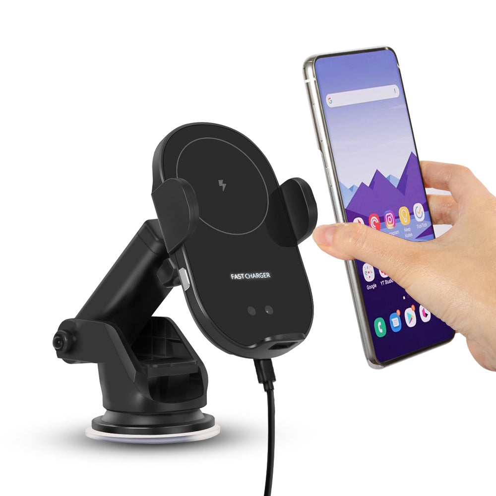 Automatic Clamping Wireless QI Car Charge Charger Mount Air Vent Phone Holder